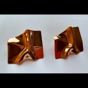 Geometric gold earrings new with tags